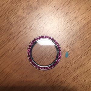 Origami Owl Fushia Large Living Locket Face